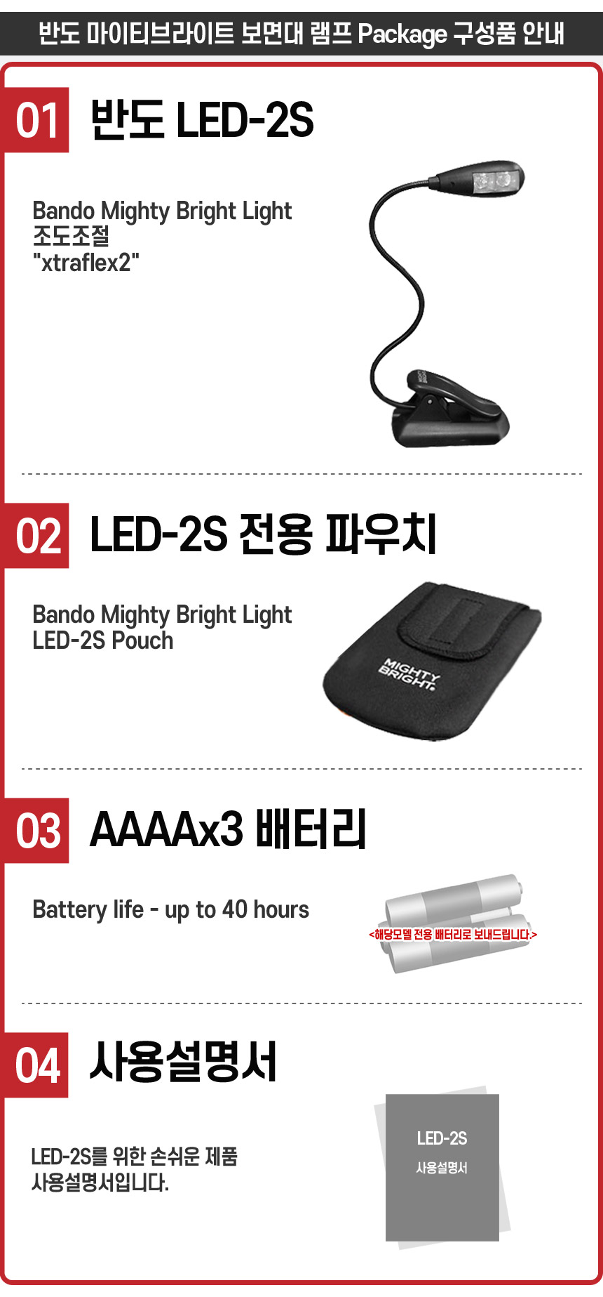 반도 마이티브라이트보면대램프 Bando LED-2S /LED2s